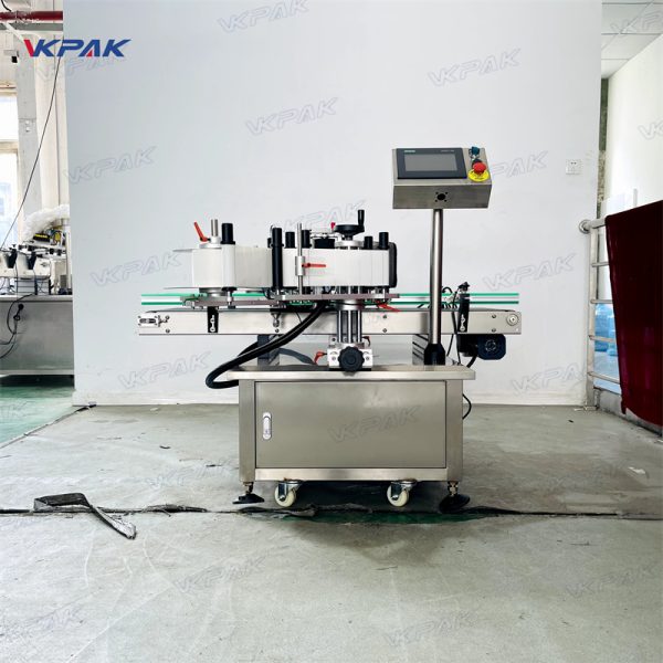 VK-DSL-B Automatic Empty Bucket Pail Large Container Front And Back Double-Sided Labeling Machine