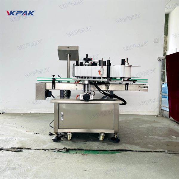 VK-DSL-B Automatic Empty Bucket Pail Large Container Front And Back Double-Sided Labeling Machine