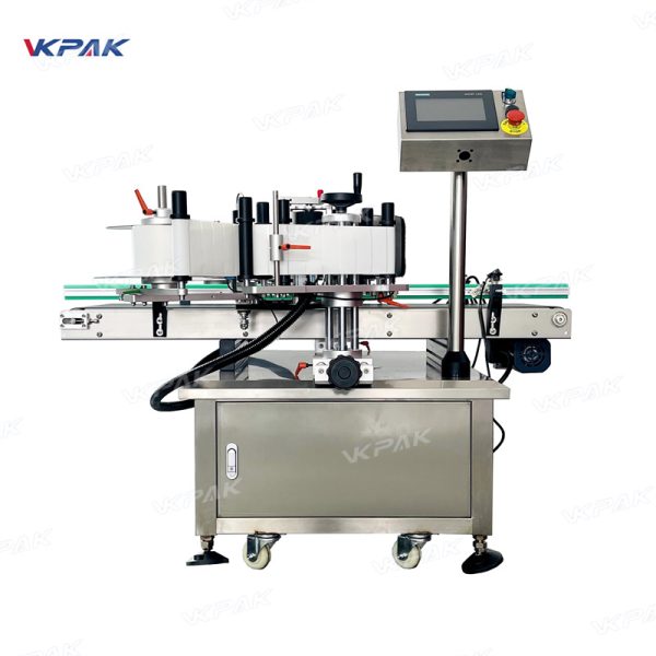 VK-DSL-B Automatic Empty Bucket Pail Large Container Front And Back Double-Sided Labeling Machine