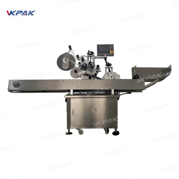 VK-HRL-C Automatic Horizontal Tube Lipstick Vial Labeling Machine With Collection Station