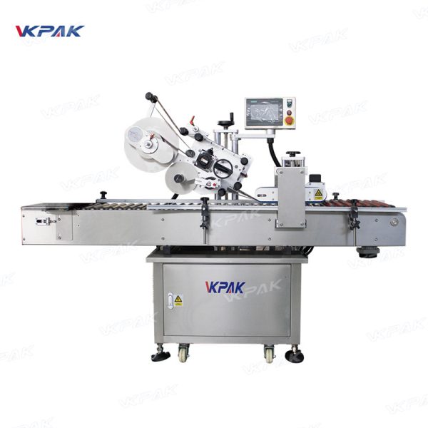 Vk-Hrl-M Horizontal Cylindrical Product Wrap Labeling Machine With Roller Conveyor