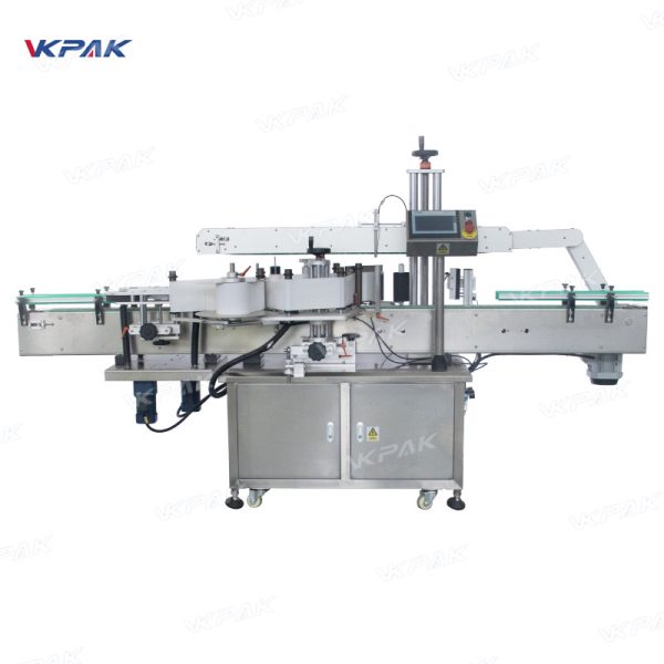 VK-OSL Automatic Single Side Flat Square Wine Olive Oil Bottle Labeling Machine