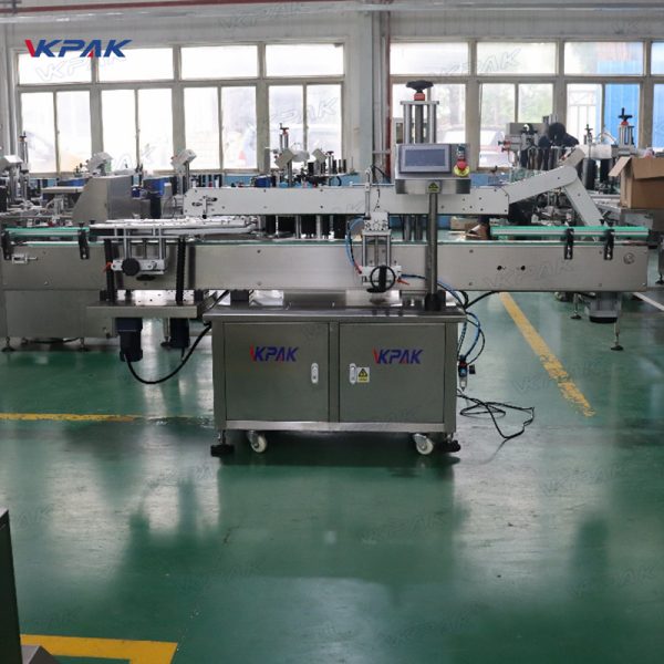 VK-OSL-P Automatic Square Oval Jar Single Side Round And Flat Bottle Labeling Machine