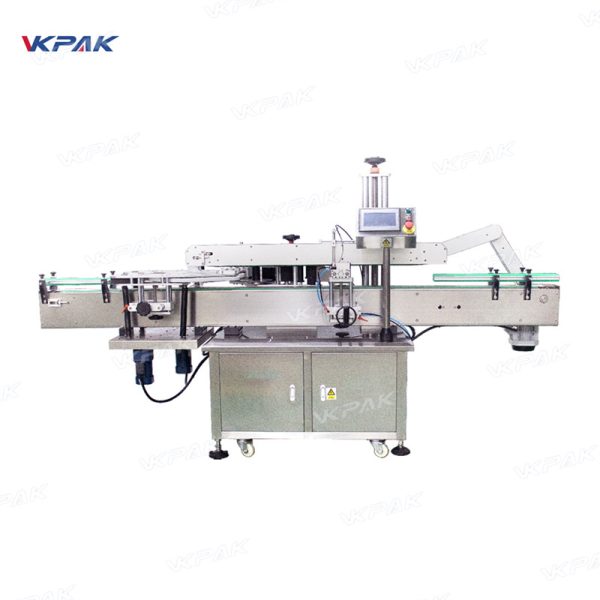 VK-OSL-P Automatic Square Oval Jar Single Side Round And Flat Bottle Labeling Machine