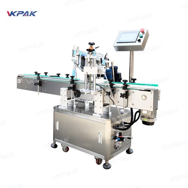 VK-RPL-T Automatic Round Jam Bucket Tub Conical Tapered Bottle Labeling Machine