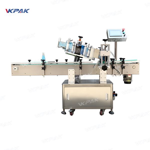 VK-RPL-T Automatic Round Jam Bucket Tub Conical Tapered Bottle Labeling Machine