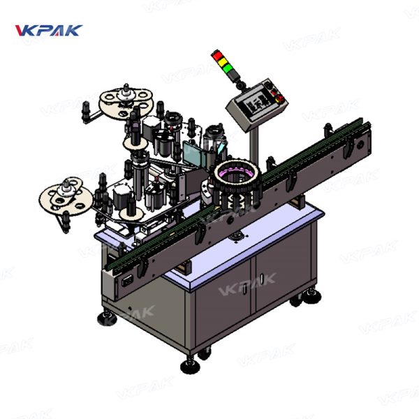 VK-SPL-D Double-Layer Star Disk Long-Necked Juice Wine Liquor Bottle Labeling Machine