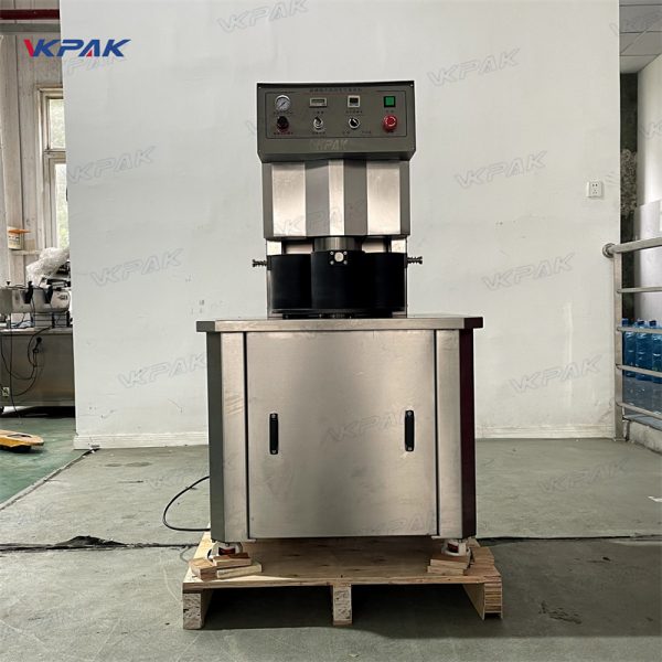 VK-SVC-4 Semi-Automatic 4 Stations Twist Off Cap Glass Jar Vacuum Capping Machine