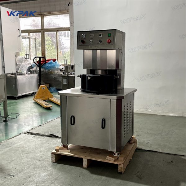 VK-SVC-4 Semi-Automatic 4 Stations Twist Off Cap Glass Jar Vacuum Capping Machine