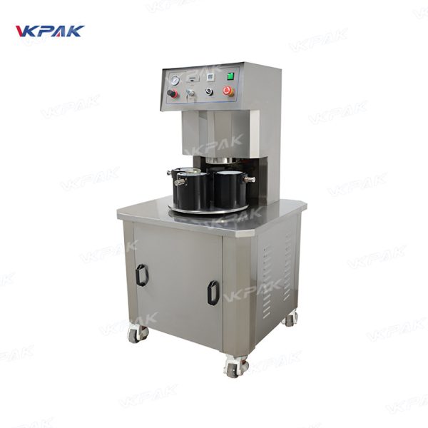 VK-SVC-4 Semi-Automatic 4 Stations Twist Off Cap Glass Jar Vacuum Capping Machine