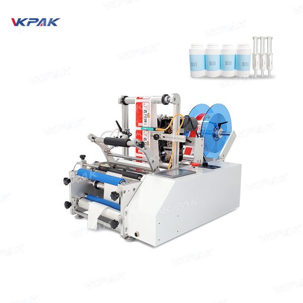 VK-T801 Semi-Automatic Round Bottle Labeling Machine