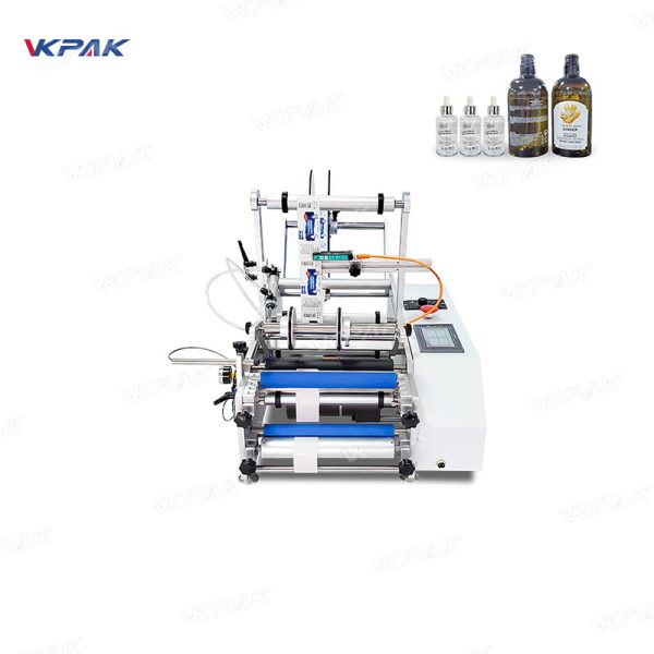 VK-T801 Semi-Automatic Round Bottle Labeling Machine