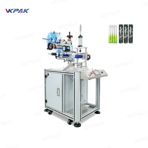 VK-T808 Semi Automatic Wrap Around Round Bottle Tube Labeling Machine