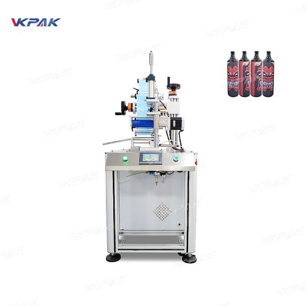 VK-T808 Semi Automatic Wrap Around Round Bottle Tube Labeling Machine