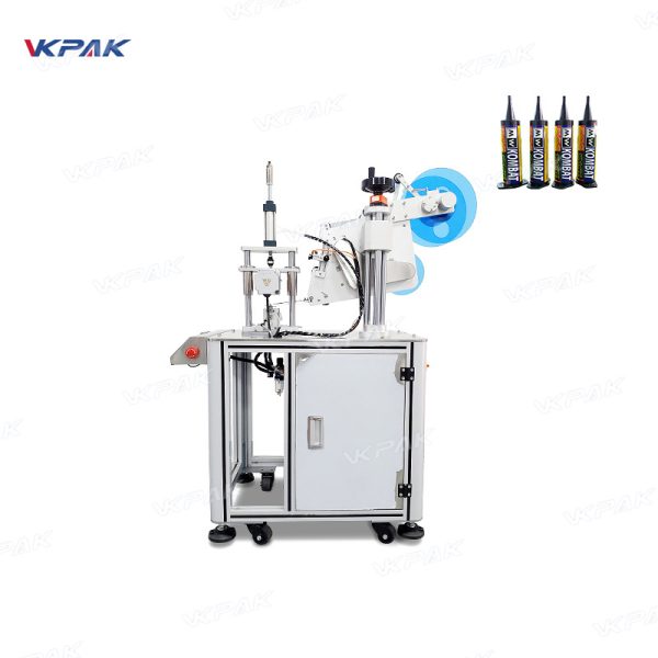 VK-T808 Semi Automatic Wrap Around Round Bottle Tube Labeling Machine