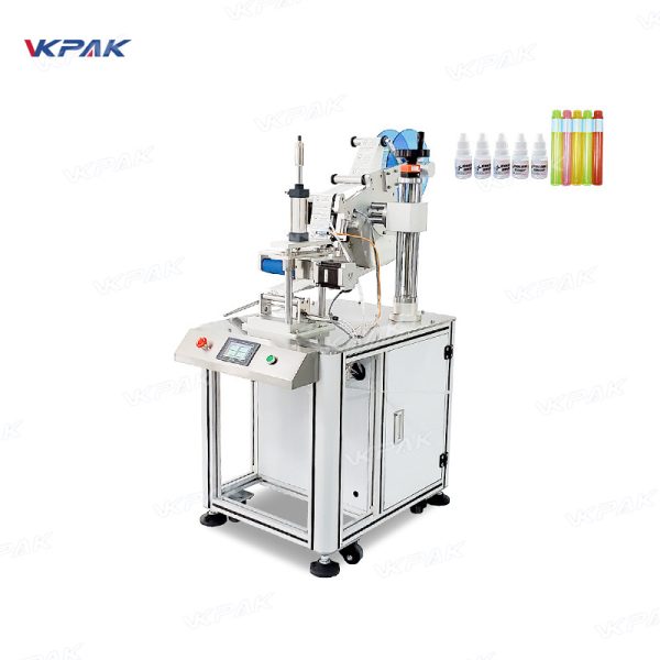 VK-T808 Semi Automatic Wrap Around Round Bottle Tube Labeling Machine