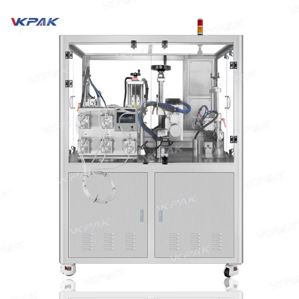 VK-TFS-005U Automatic Cosmetic Serum Single Dose Strips Ceramic Pump Filler Sealer Machine