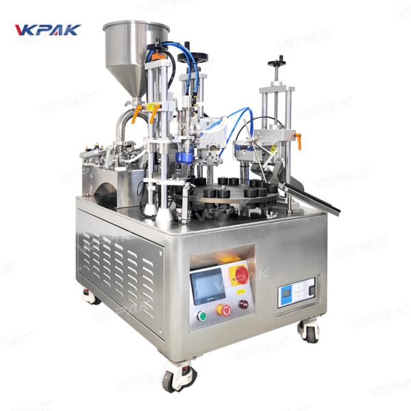 VK-TFS-006UDH Tabletop 2 Heads Ultrasonic Small Plastic Soft Tube Filling Sealing Machine