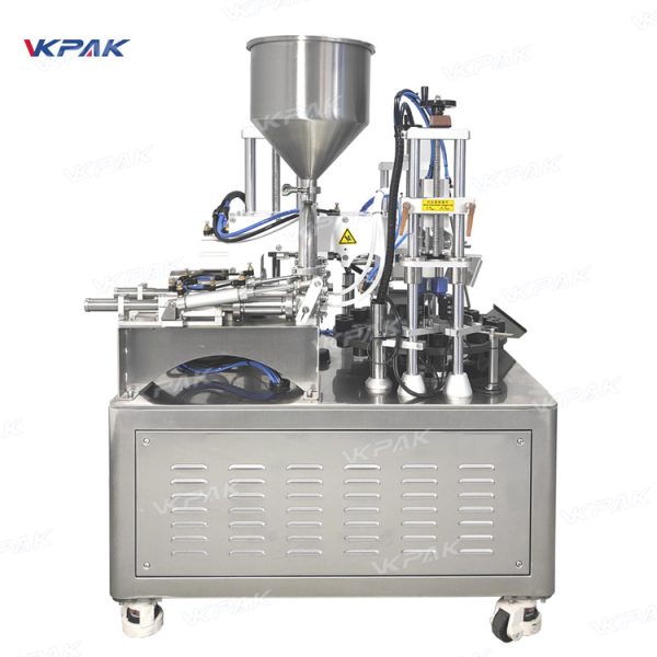 VK-TFS-006UDH Tabletop 2 Heads Ultrasonic Small Plastic Soft Tube Filling Sealing Machine