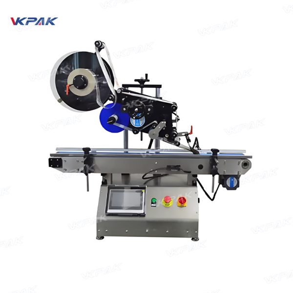 VK-TL-FT Desktop Paper Pouches Plastic Bags Hanging Tag Top Side Labeling Machine