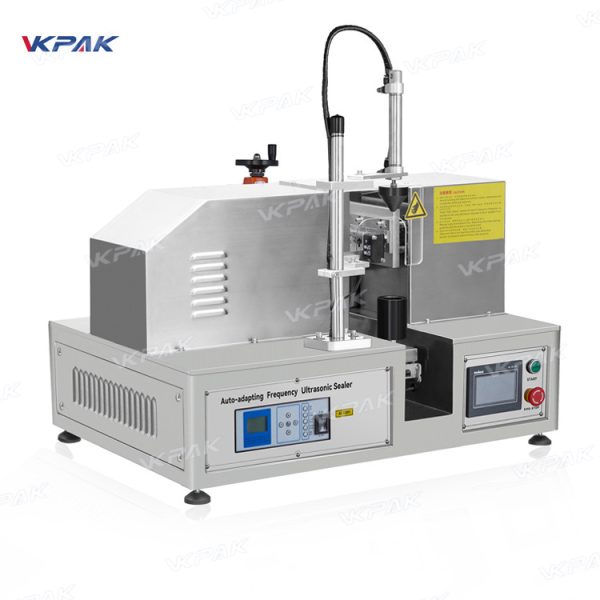 VK-UTS-007 Semi Automatic Ultrasonic Cosmetic Plastic Soft Tube Sealing Cutting Machine