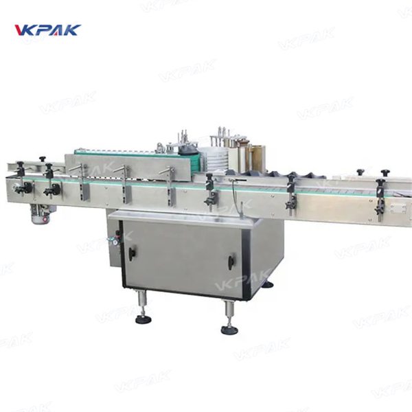 VK-SPL-S Automatic Linear Bottle Jars Cans Cold Wet Glue Paste Paper Labeling Machine